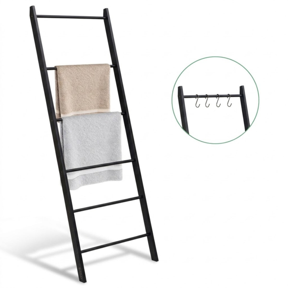 Handdoekladder zwart