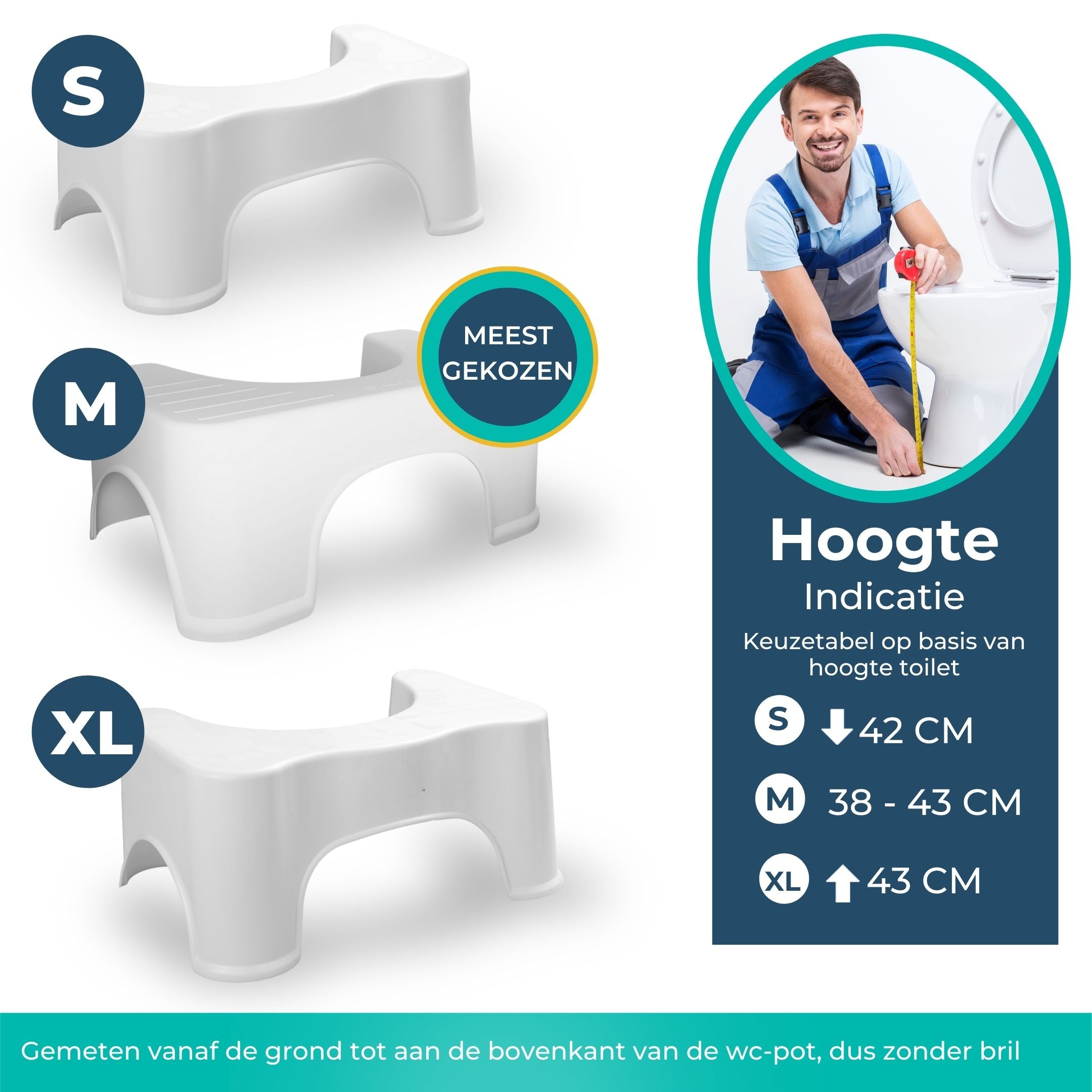 NIEUW Toiletkrukje Wit