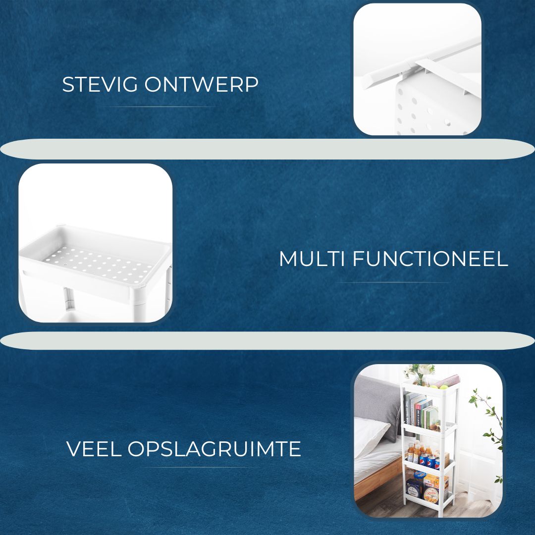 Badkamerrek Staand | 4 etages | Wit