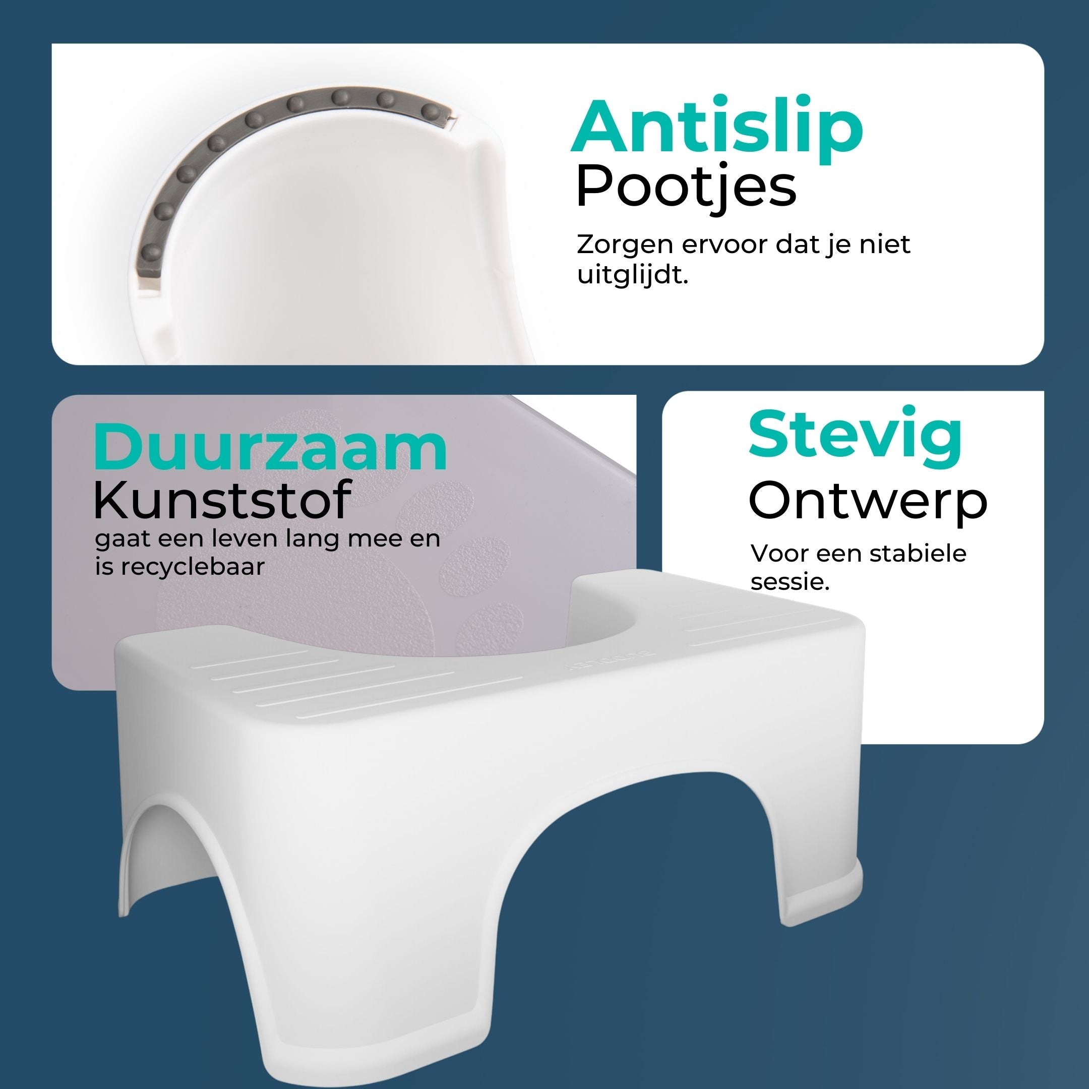 NIEUW Toiletkrukje Wit