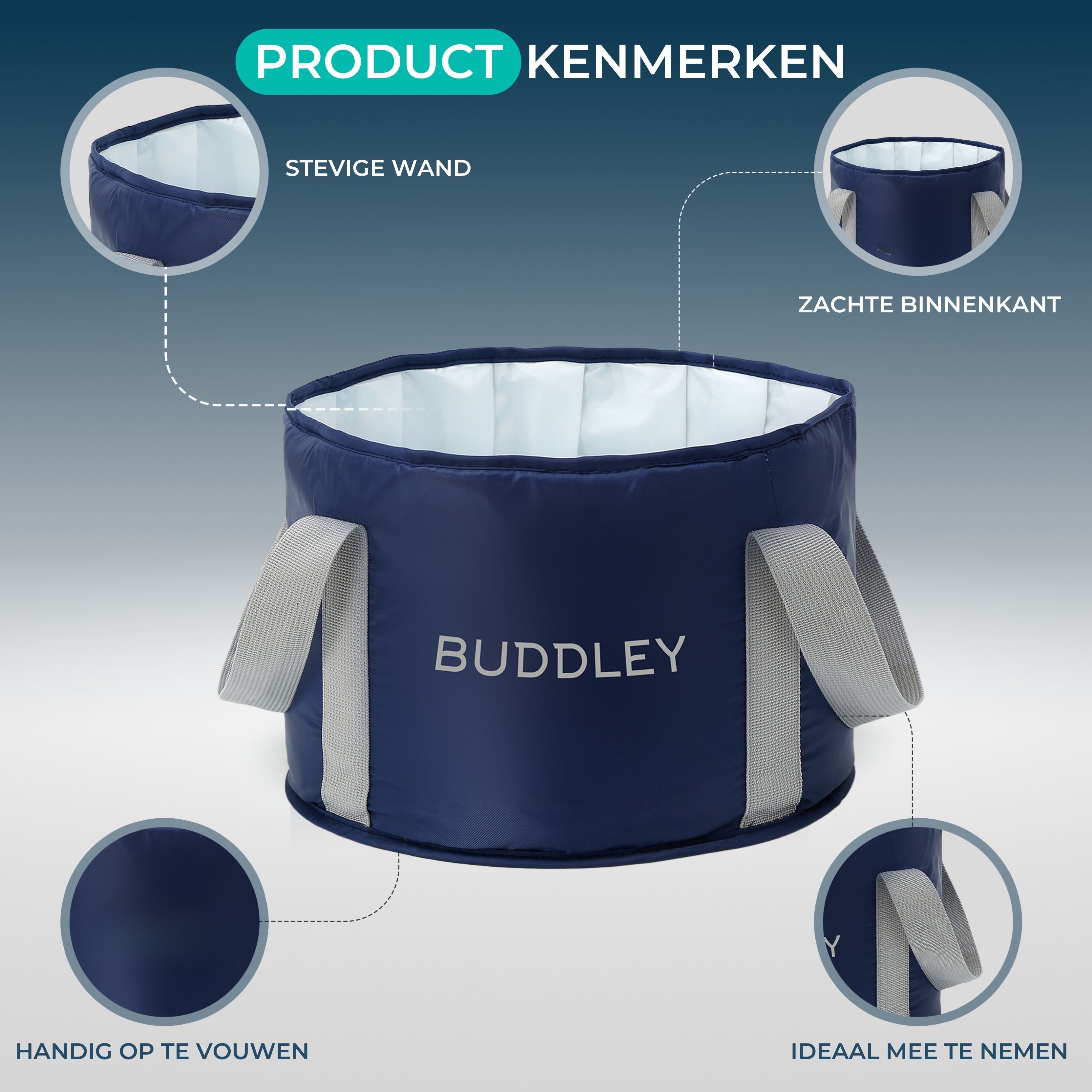 Inklapbaar Voetenbad Blauw | Makkelijk mee te nemen