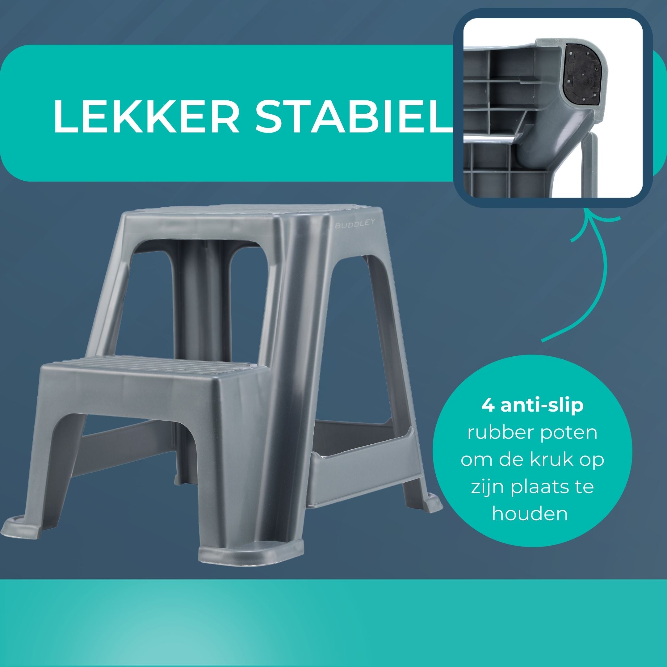 Opstapje Grijs Two step| Multi inzetbaar