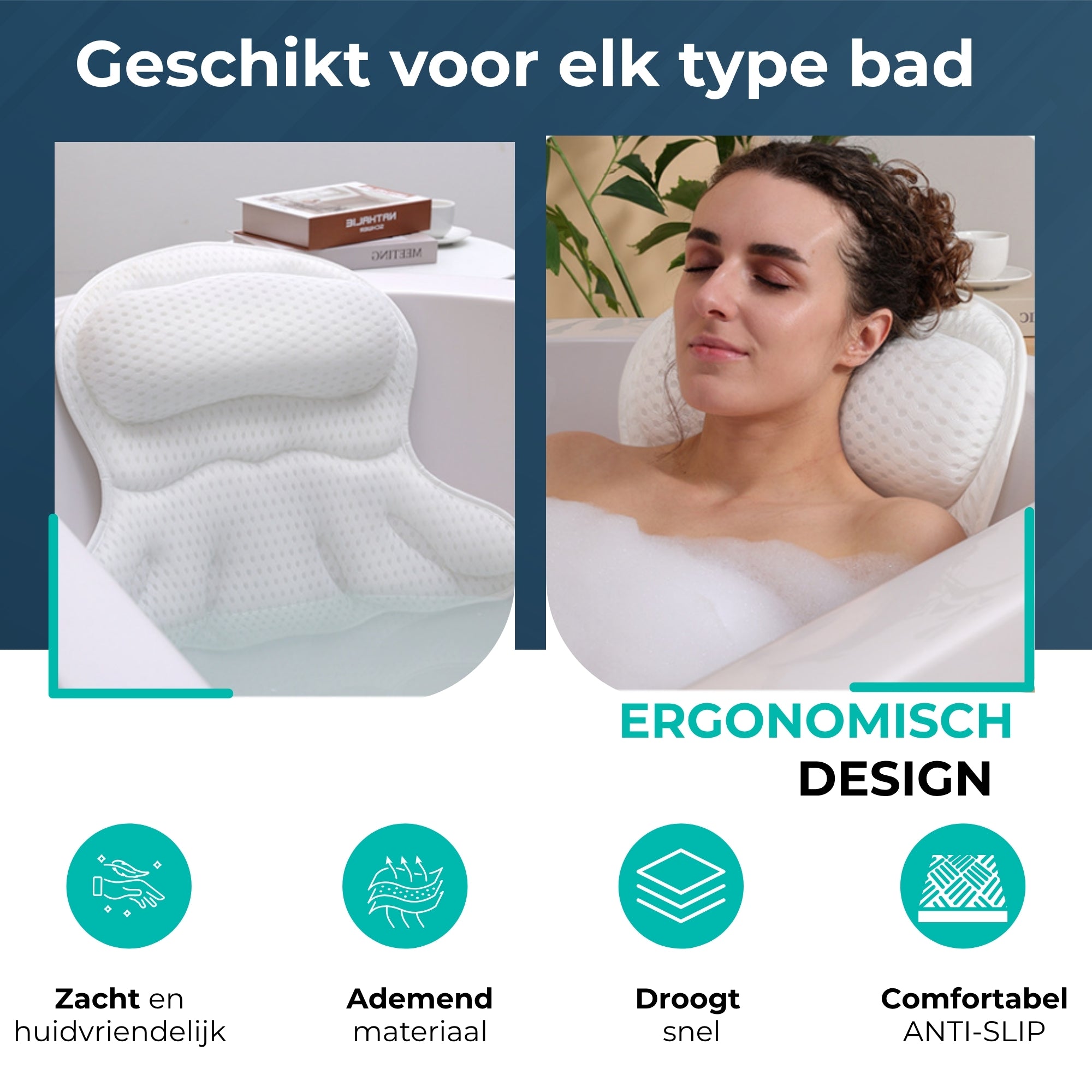 Badkussen - Nekkussen bad - Badkussens voor in bad