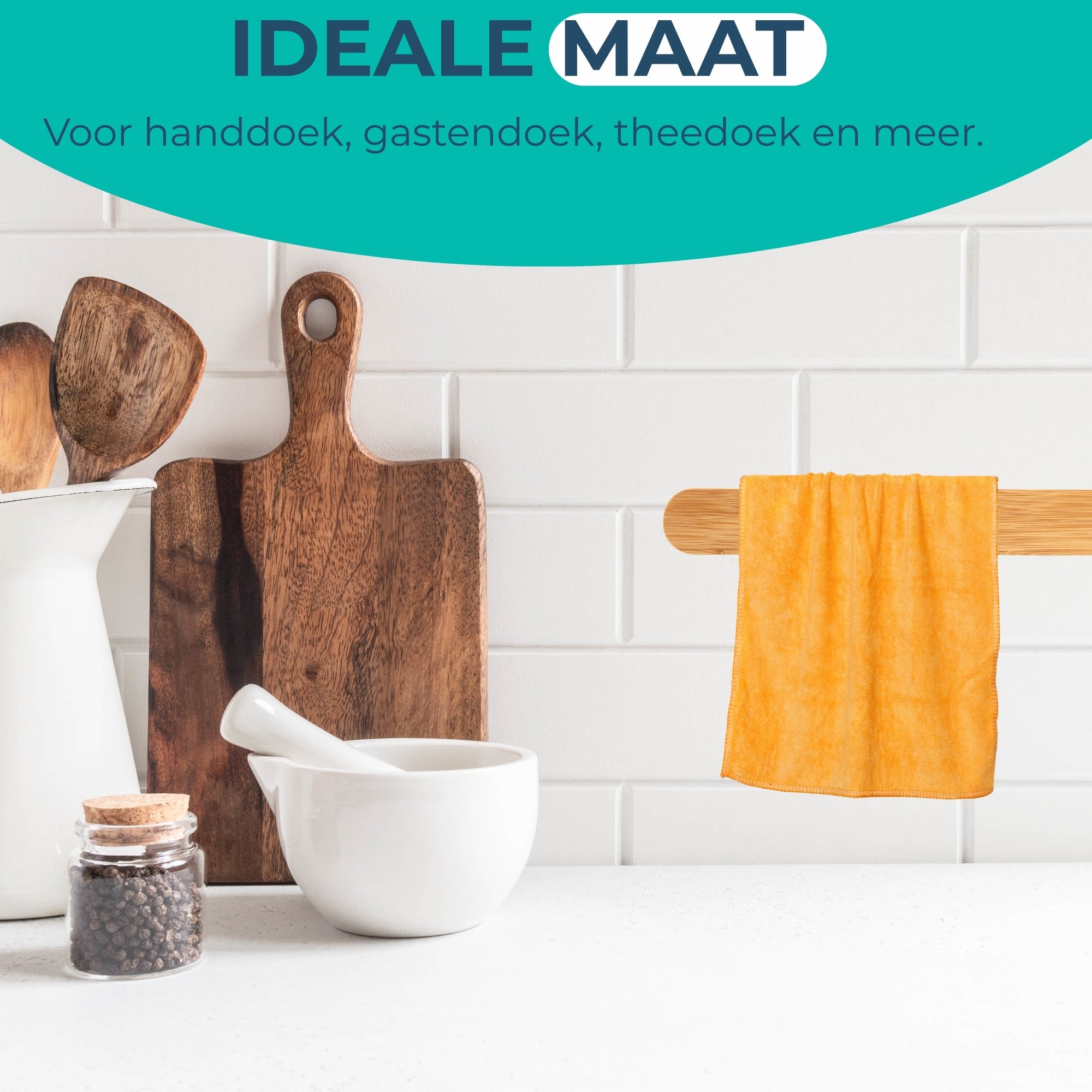 Handdoekhouder Zelfklevend - Bamboe - Handdoekstang