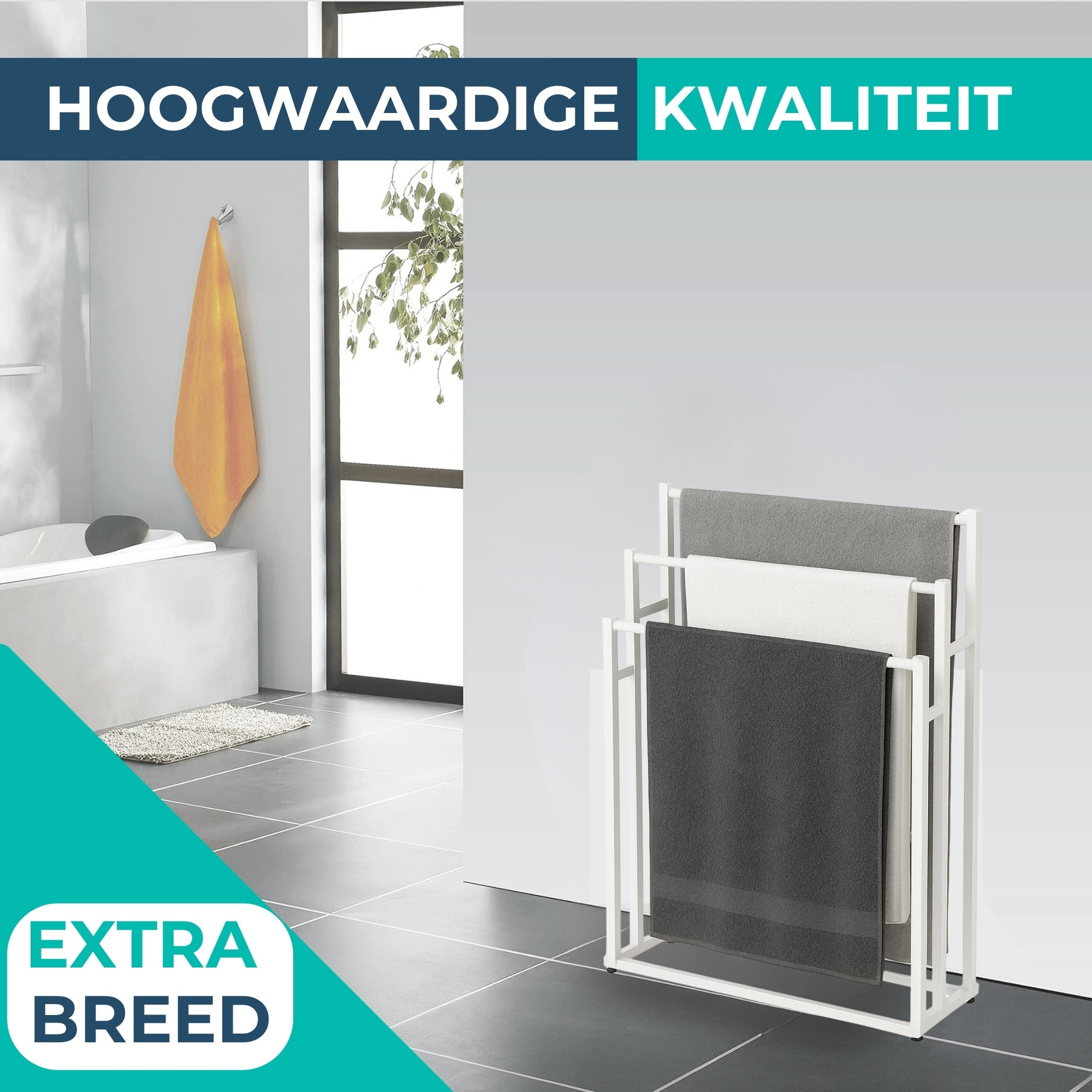 Handdoekrek - Wit - 60cm breed