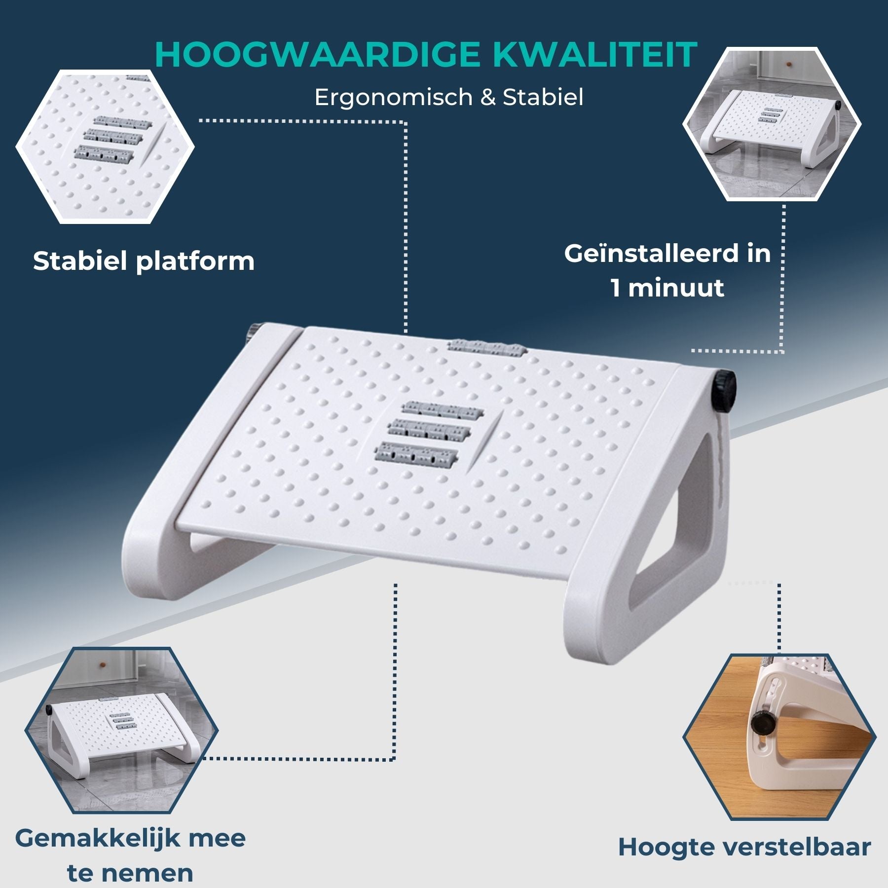 Voetensteun Verstelbaar | Wit