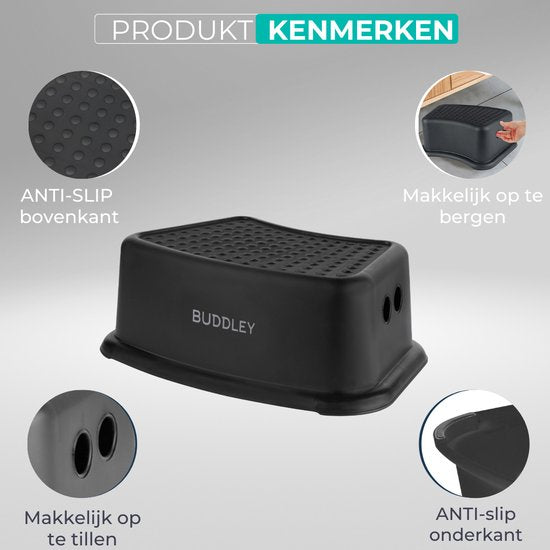 Opstapje Zwart | Set van twee