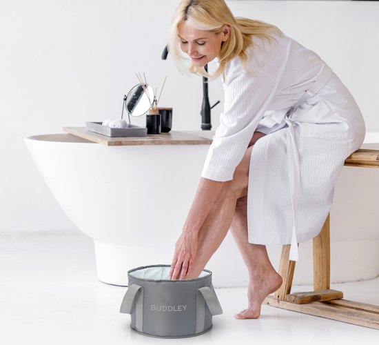 Inklapbaar Voetenbad Grijs | Makkelijk mee te nemen