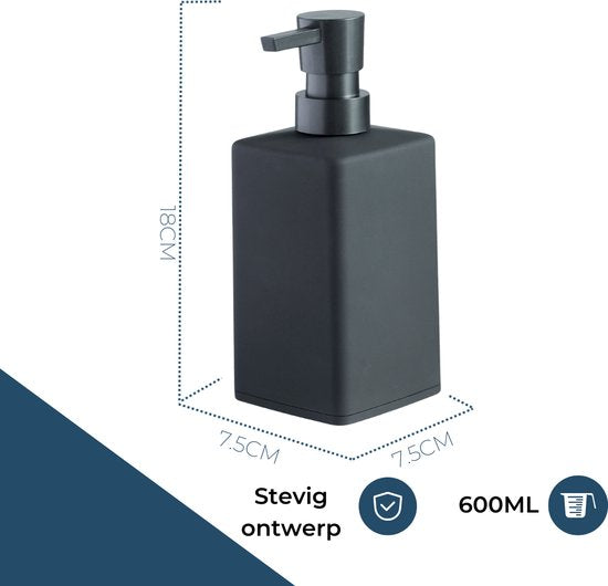 Soap Dispensers Matte Black | SET of 2 Soap Dispensers