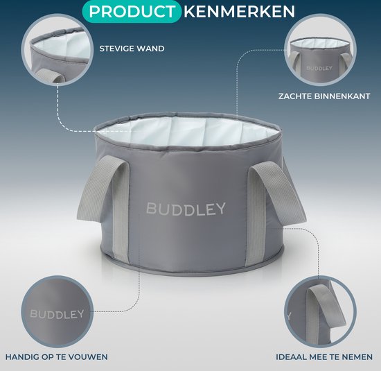 Inklapbaar Voetenbad Grijs | Makkelijk mee te nemen