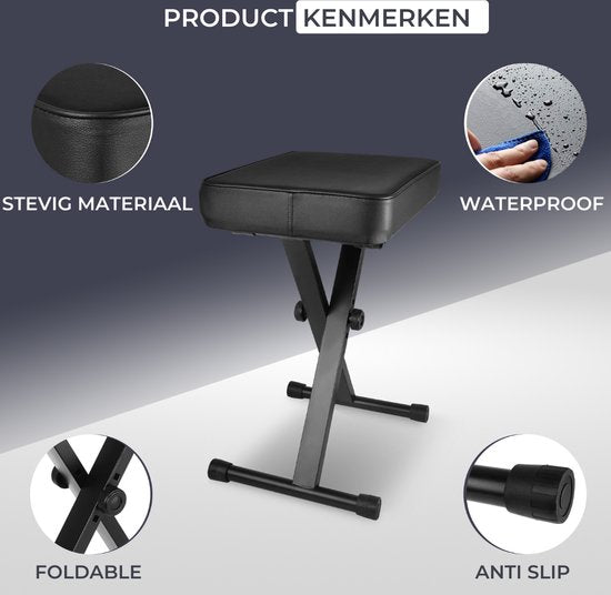 Pianokruk | Verstelbaar en inklapbaar