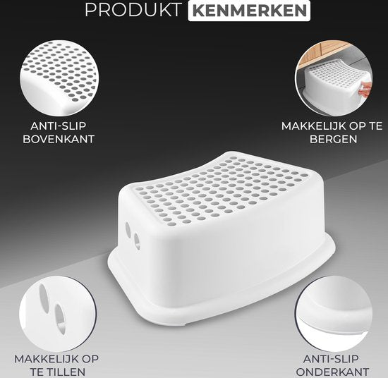 Opstapje Wit Ideaal voor kinderen| Twee stuks