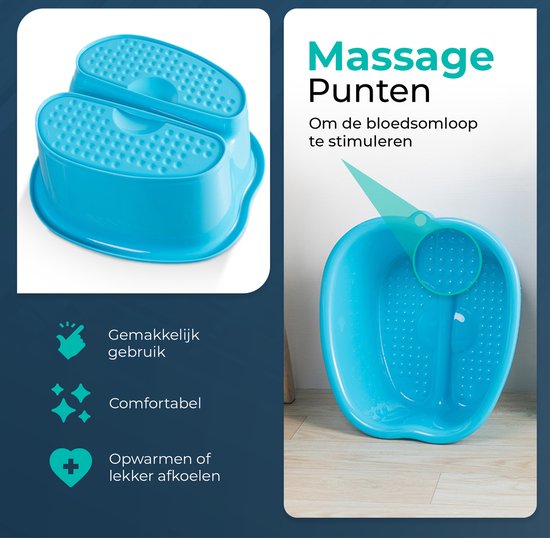 Voetenbad Blauw | Extra diep