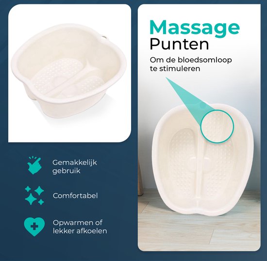 Voetenbad Wit | Voordeelset van twee | Extra diep