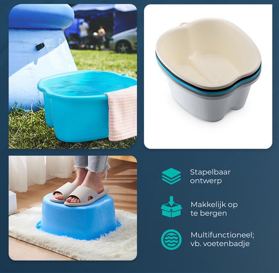 Voetenbad Wit | Voordeelset van twee | Extra diep