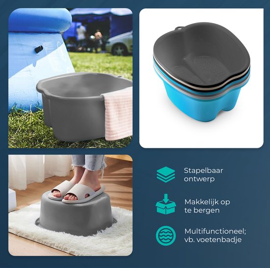 Voetenbad Grijs | Extra diep