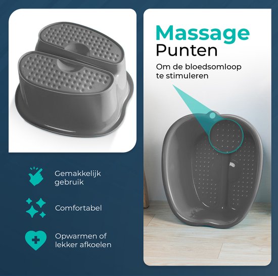 Voetenbad Grijs | Extra diep