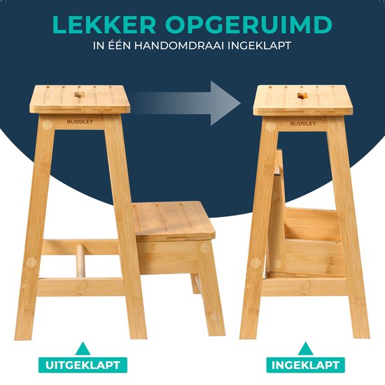 Opstapje Inklapbaar | Naturel Bamboe