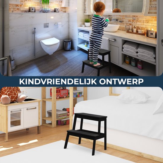 Opstapje Bamboe | Zwart