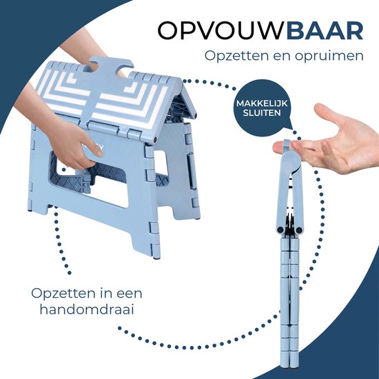 Opstapje inklapbaar Blauw| Hoogte 22CM| Multi inzetbaar