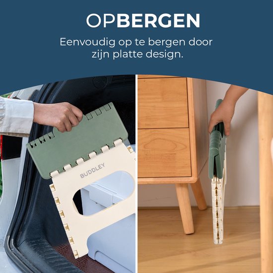 Inklapbaar Groen Opstapje| Hoogte 27cm| Multi inzetbaar