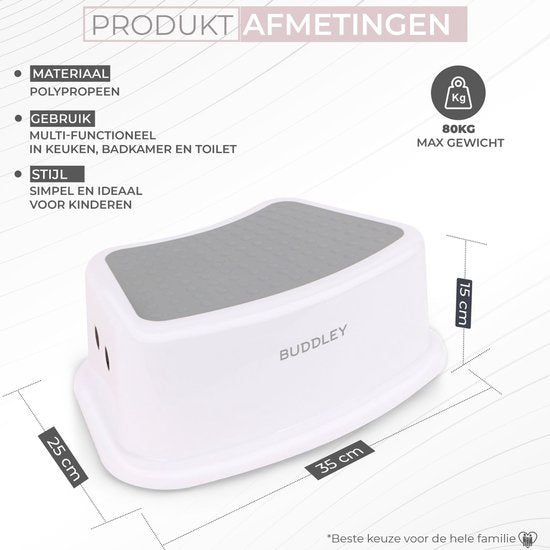 Opstapje Wit | Ideaal voor kinderen| Twee stuks