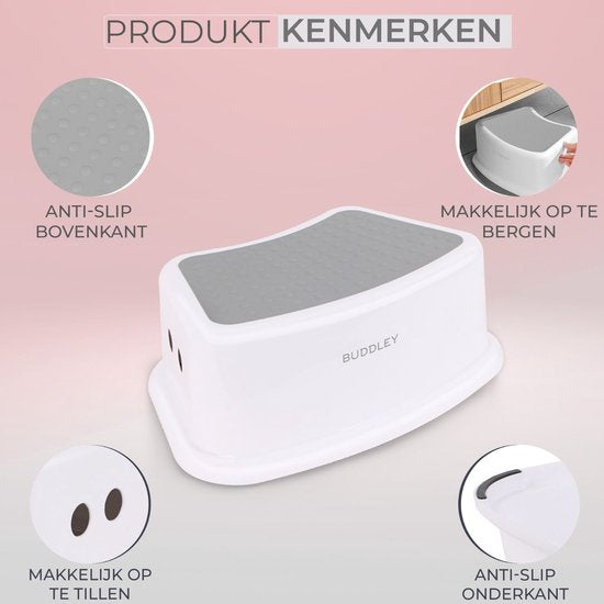 Opstapje Wit | Ideaal voor kinderen| Twee stuks