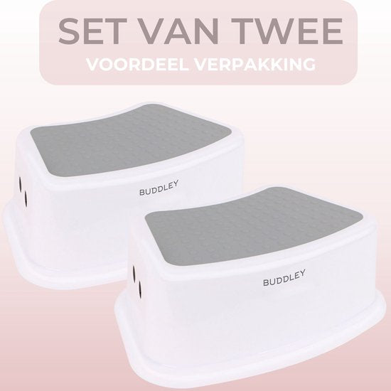 Opstapje Wit | Ideaal voor kinderen| Twee stuks