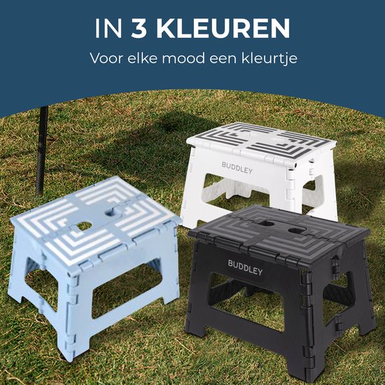 Inklapbaar Zwart Opstapje| Hoogte 22cm| Multi inzetbaar