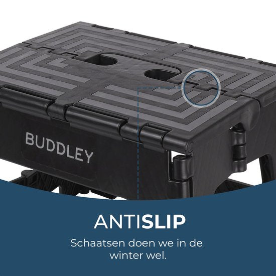 Inklapbaar Zwart Opstapje| Hoogte 22cm| Multi inzetbaar