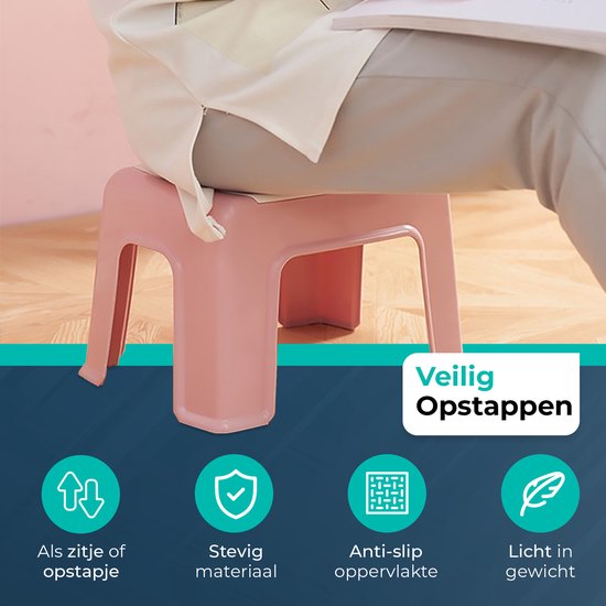 Opstapje Roze| Hoogte 21cm| Ideaal voor kinderen