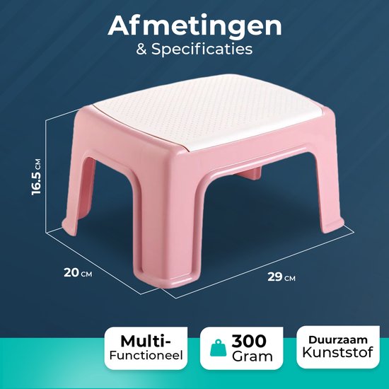 Opstapje Roze| Hoogte 21cm| Ideaal voor kinderen