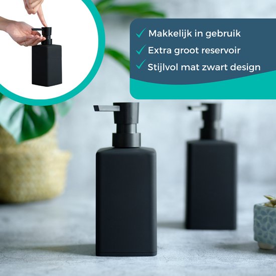 Soap Dispensers Matte Black | SET of 2 Soap Dispensers