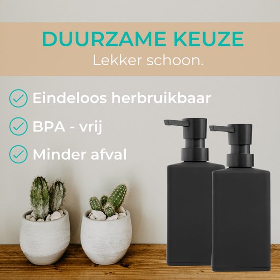 Soap Dispensers Matte Black | SET of 2 Soap Dispensers