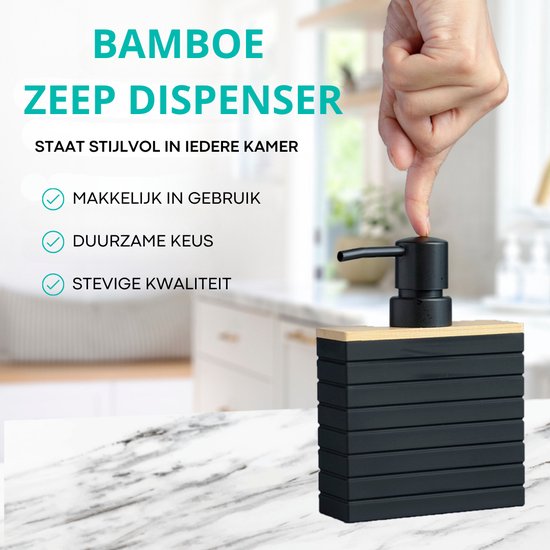 Zeeppompjes met Bamboe Accent | Set van 2 stuks | Moderne Zeeppompjes