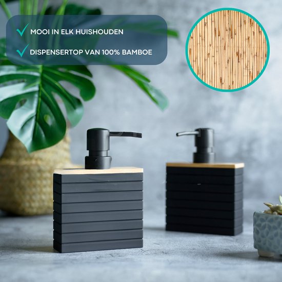 Zeeppompjes met Bamboe Accent | Set van 2 stuks | Moderne Zeeppompjes