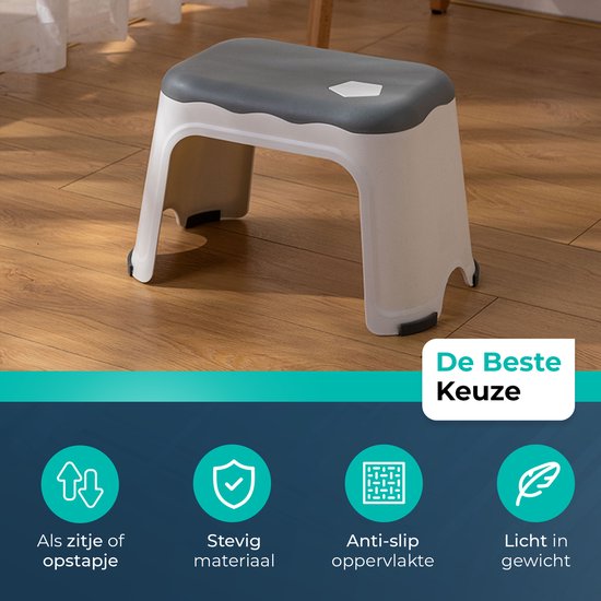 Opstapje Grijs| Hoogte 25cm| voor ouder en kind