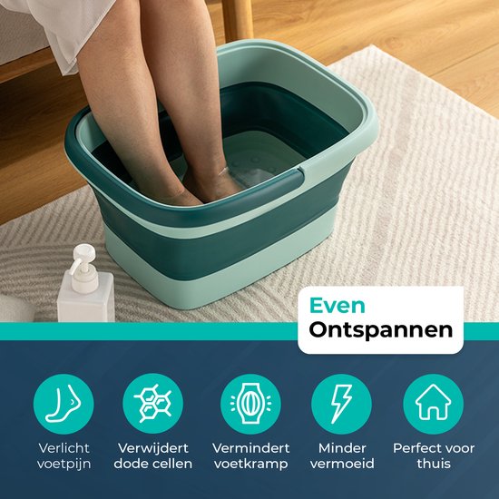 Voetenbad Inklapbaar | Groen | SET 2 stuks