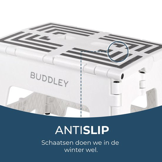 Opstapje Wit inklapbaar| Hoogte 22cm| Multi inzetbaar