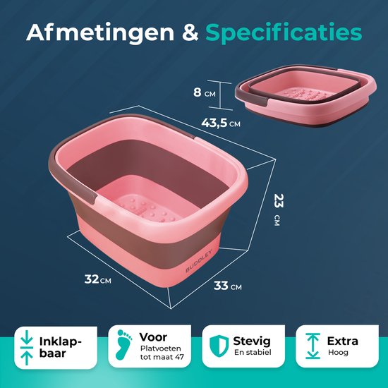 Voetenbad Inklapbaar | Roze