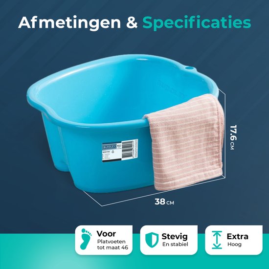 Voetenbad Blauw | Extra diep