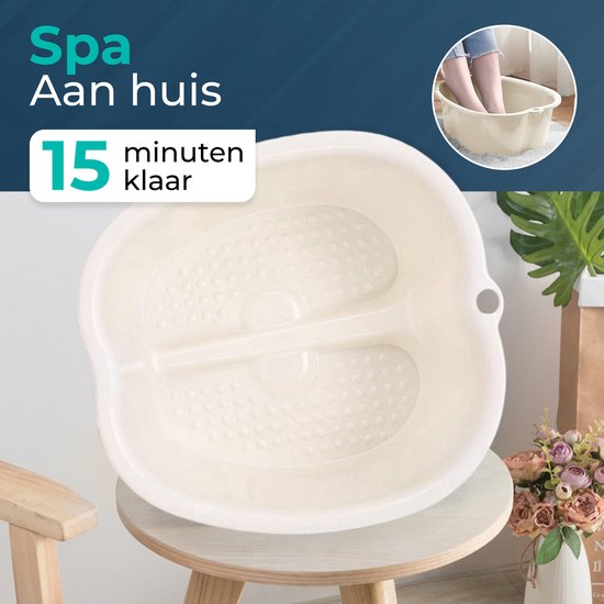 Voetenbad Wit | Voordeelset van twee | Extra diep