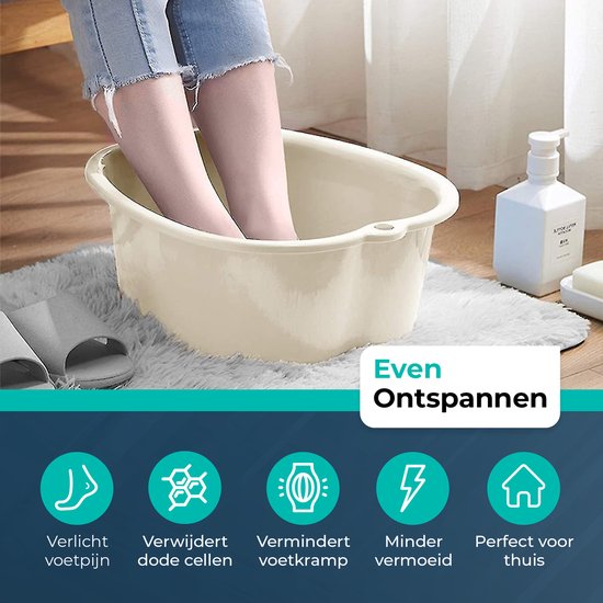 Voetenbad Wit | Voordeelset van twee | Extra diep