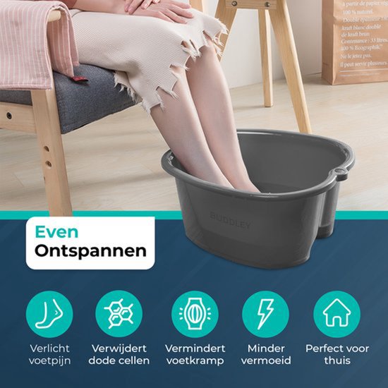 Voetenbad Grijs | Extra diep