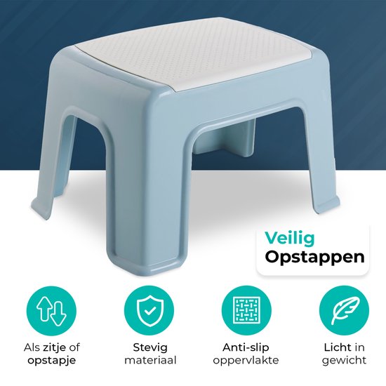 Opstapje Blauw| Hoogte 21cm| Ideaal voor kinderen