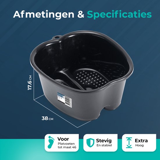 Voetenbad Zwart | Extra diep
