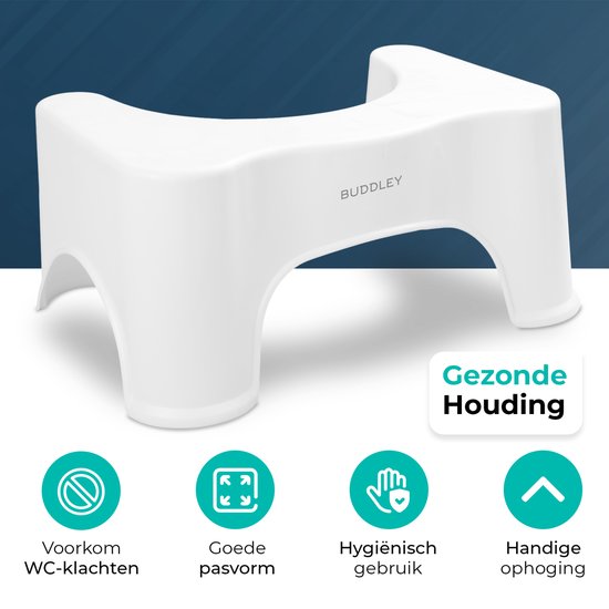 Toiletkrukje Wit | Maat XL