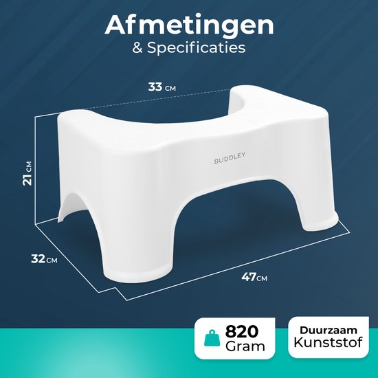 Toiletkrukje Wit | Maat XL