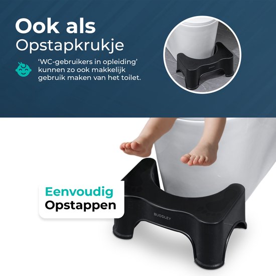 Toiletkrukje Zwart | Maat M