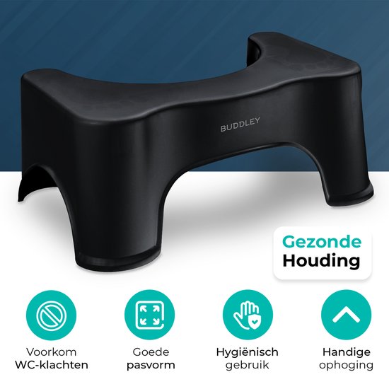 Toiletkrukje Zwart | Maat M